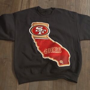 San Francisco 49ers XL Sweatshirt Black California Logo Crewneck NFL Fan Apparel
